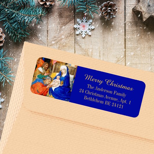 Middeleeuwse Christelijke Drie Koningen Vrolijk Ke Etiket