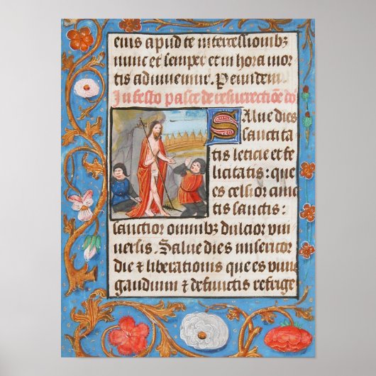 Middeleeuwse Christelijke Katholieke Opstanding Poster (Voorkant)