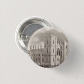Middeleeuwse christelijke kerk ronde button 3,2 cm (Voorkant /achterkant)