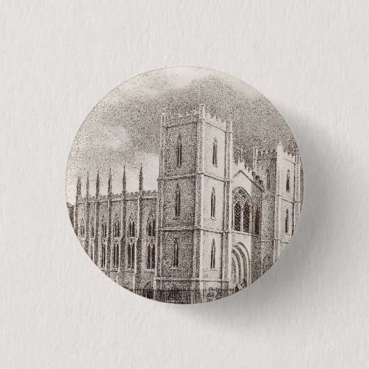 Middeleeuwse christelijke kerk ronde button 3,2 cm (Voorkant)