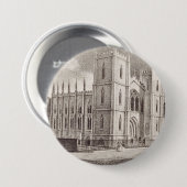 Middeleeuwse christelijke kerk ronde button 7,6 cm (Voorkant /achterkant)