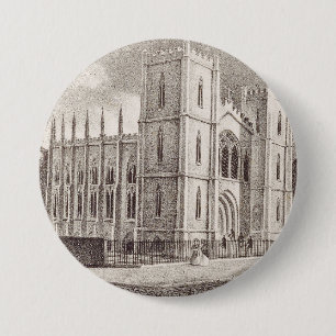 Middeleeuwse christelijke kerk ronde button 7,6 cm