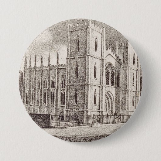 Middeleeuwse christelijke kerk ronde button 7,6 cm (Voorkant)