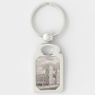 Middeleeuwse christelijke kerk sleutelhanger
