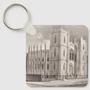 Middeleeuwse christelijke kerk sleutelhanger