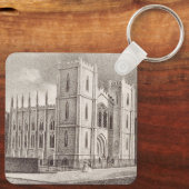 Middeleeuwse christelijke kerk sleutelhanger (Achterkant)