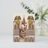 Middeleeuwse christelijke kerst feestdagenkaart (Staand voorkant)