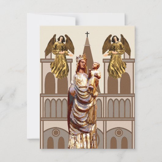 Middeleeuwse christelijke kerst feestdagenkaart (Voorkant)