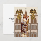 Middeleeuwse christelijke kerst feestdagenkaart (Voorkant / Achterkant)