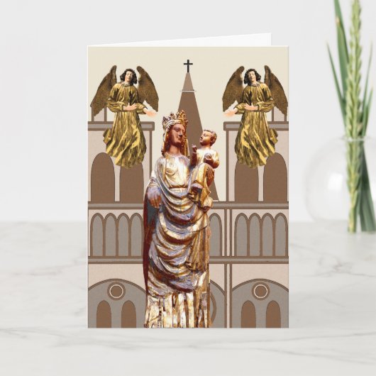 Middeleeuwse christelijke Kerstmis Feestdagen Kaart (Voorkant)