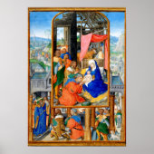 Middeleeuwse Christelijke kerststal Drie Koningen Poster (Voorkant)