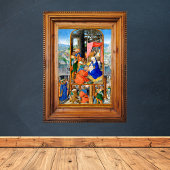 Middeleeuwse Christelijke kerststal Drie Koningen Poster