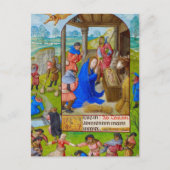 Middeleeuwse Christelijke kerststal Feestdagenkaart (Voorkant)