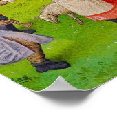 Middeleeuwse Christelijke kerststal Poster (Hoek)