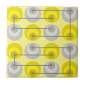 Middeleeuwse cirkels Geel Grijs Tegeltje (Voorkant)