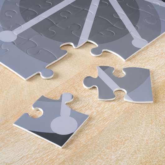 Middeleeuwse cirkels Starbursts Slate Legpuzzel (Zijkant)