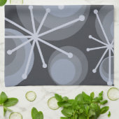 Middeleeuwse cirkels Starbursts Slate Theedoek (Gevouwen)