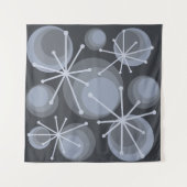 Middeleeuwse cirkels Starbursts Slate Wandkleed (Voorkant)