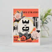 Middeleeuwse collage folie uitnodiging (Staand Voorkant)