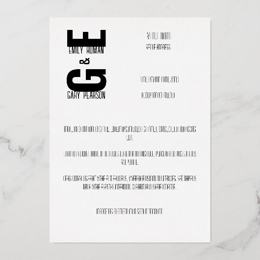 Middeleeuwse  collage folie uitnodiging (Achterkant)