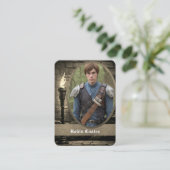 Middeleeuwse Coscard Cosplay Ruilkaarten | QR Code Visitekaartje (Staand voorkant)