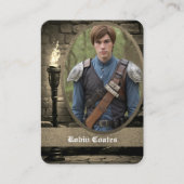 Middeleeuwse Coscard Cosplay Ruilkaarten | QR Code Visitekaartje (Voorkant)