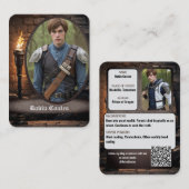 Middeleeuwse Coscard Cosplay Trading Kaarten | QR- Visitekaartje (Voorkant / Achterkant)
