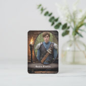 Middeleeuwse Coscard Cosplay Trading Kaarten | QR- Visitekaartje (Staand voorkant)