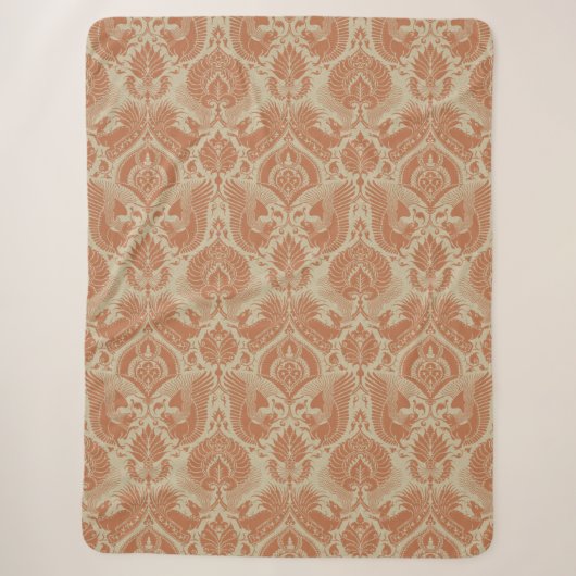 Middeleeuwse Damask Sherpa Deken (Voorkant)
