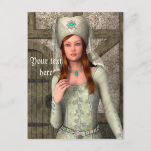 Middeleeuwse Dame  Briefkaart