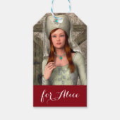 Middeleeuwse Dame Cadeaulabel (Voorkant)