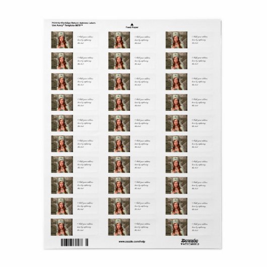 Middeleeuwse Dame Etiket (Full Sheet)