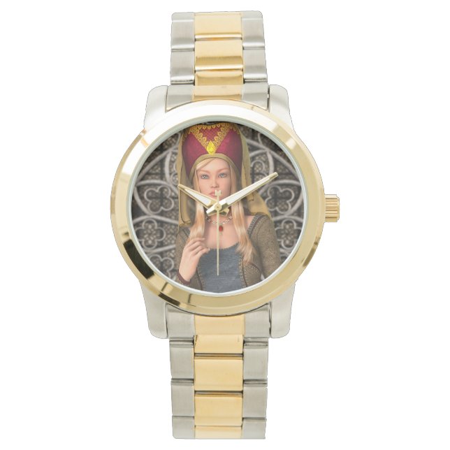 Middeleeuwse Dame Horloge (Voorkant)