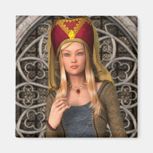 Middeleeuwse Dame Magneet