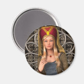 Middeleeuwse Dame Magneet (Voorkant / Achterkant)