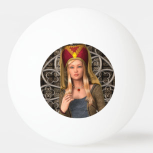 Middeleeuwse Dame Pingpongbal