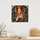 Middeleeuwse Dame Poster (Keuken)