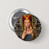 Middeleeuwse Dame Ronde Button 5,7 Cm (Voorkant /achterkant)