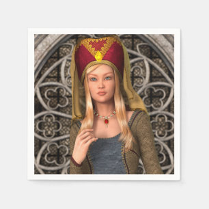 Middeleeuwse Dame Servet
