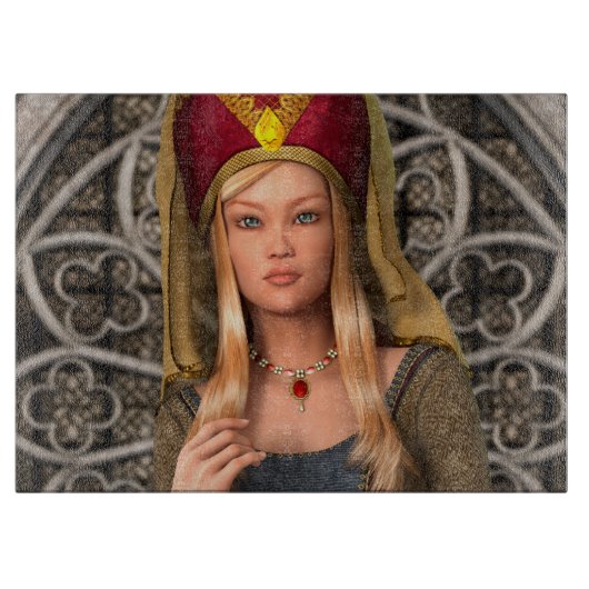 Middeleeuwse Dame Snijplank (Voorkant)