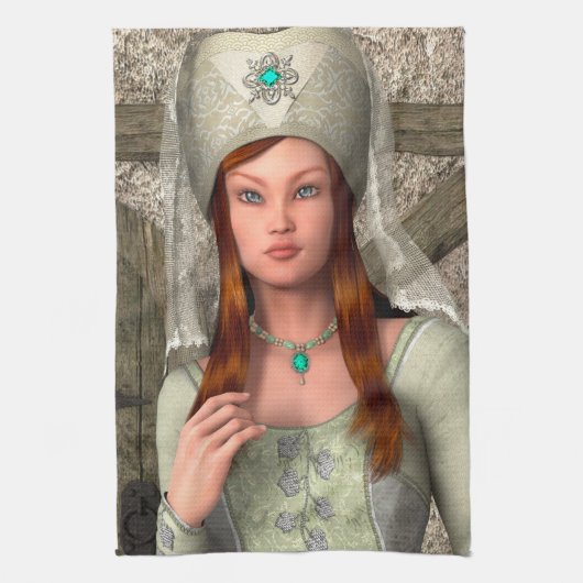 Middeleeuwse Dame Theedoek (Verticaal)