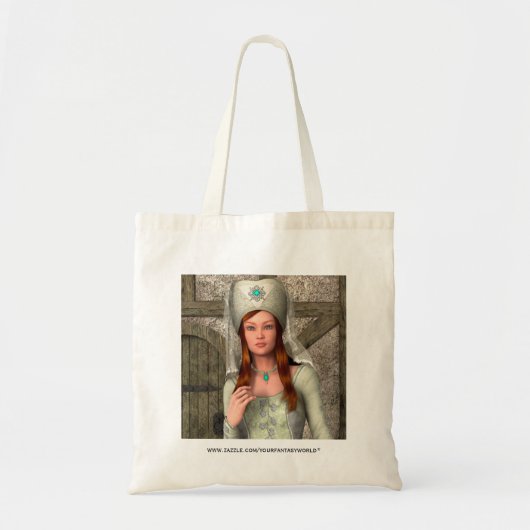 Middeleeuwse Dame Tote Bag (Voorkant)