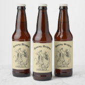  middeleeuwse Dancing Dragons Sjabloon Bier Etiket (Flessen)