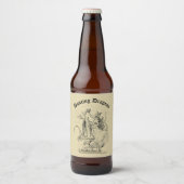  middeleeuwse Dancing Dragons Sjabloon Bier Etiket (Voorkant)