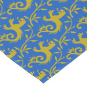 Middeleeuwse Dande-Leeuwen op Blue Table Runner Korte Tafelloper (Hoek)