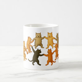 Middeleeuwse Dansende Katten Mok | Vintage Margina