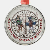 Middeleeuwse Demon Kerst Ornament Charm (Voorkant)