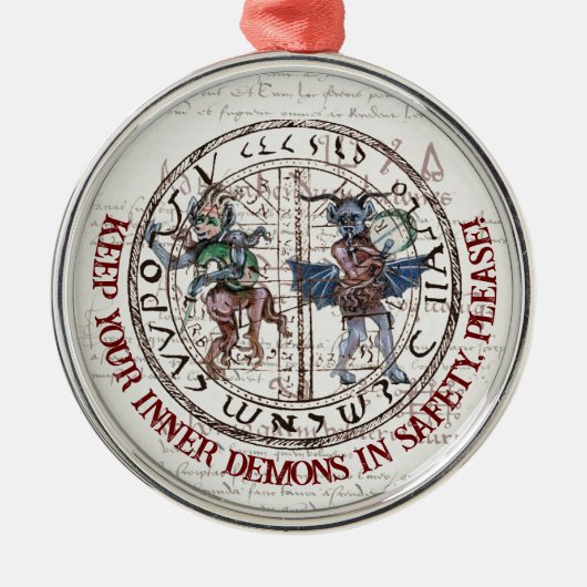 Middeleeuwse Demon Kerst Ornament Charm (Voorkant)