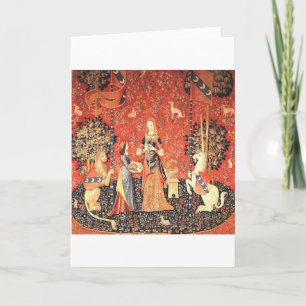 Middeleeuwse denk aan jou welkomstgeschenk blanco  kaart