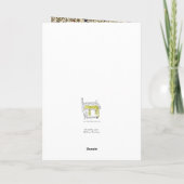 Middeleeuwse dieren diamanten trouwkaart kaart (Achterkant)